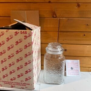 Princess House Clear Glass Jar